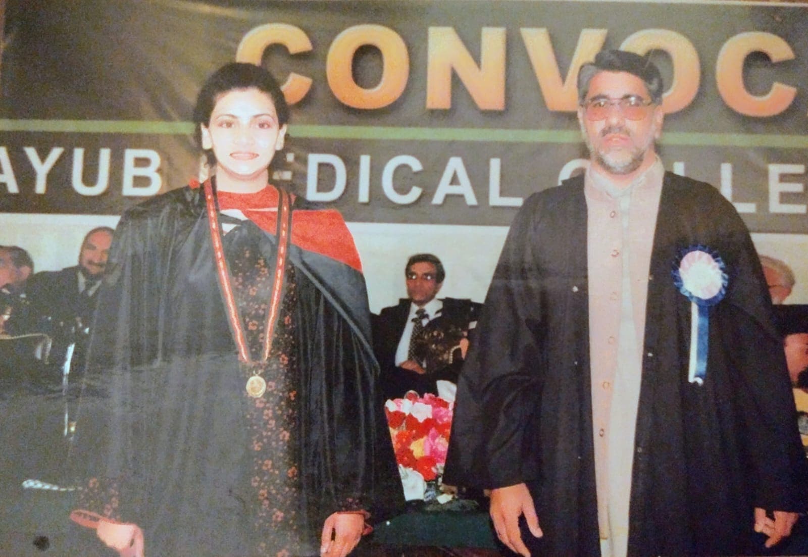 Dr. Lubna Rani Faysal receiving her gold medal at the Ayub Medical College convocation, 2006