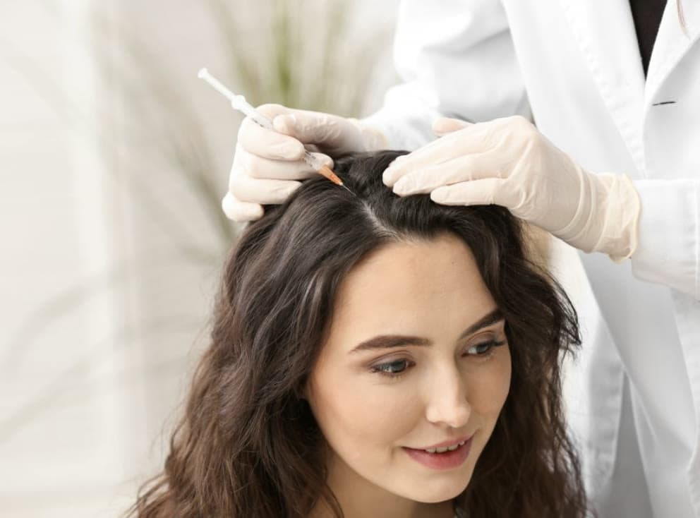 Clinical photograph showing prp therapy